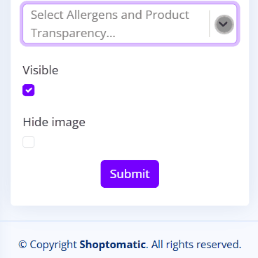 Online Digital Menu with QR Code that includes all 14 Allergens (Gluten, Crustaceans, Eggs, Fish, Peanuts, Soybeans, Milk, Nuts, Celery, Mustard, Sesame, Sulphites, Lupin, Molluscs) and Frozen Products