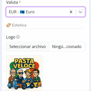Scegli la valuta locale per il tuo Menu Digital con Codice QR Online Shoptomatic