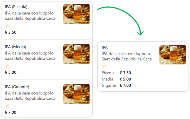 Varianti di Prodotto sulla Carta Digitale con Codice QR Shoptomatic